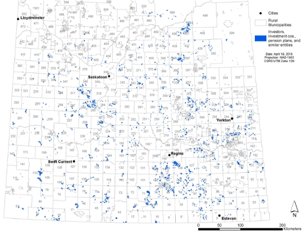 Figure 2. Locations of parcels owned by investors, 2014. Credits: Same as Figure 1.